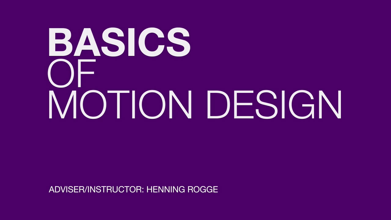The Basics of Motion Design 动态设计基础
