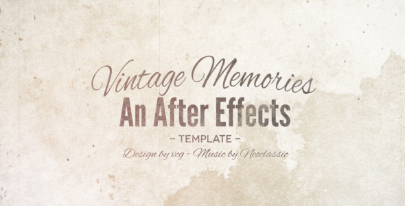 Videohive Vintage Memories温馨甜蜜婚礼AE模板