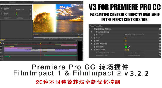 Premiere Pro CC 转场插件：FilmImpact 1 & FilmImpact 2 v3.2.2