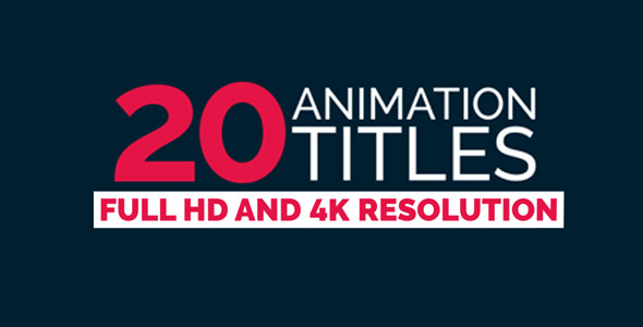 20组个性文字标题展示动画 4K分辨率