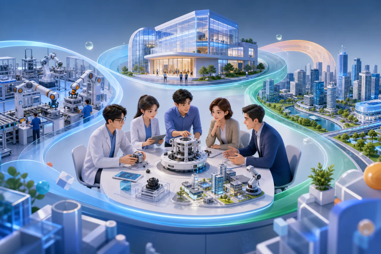 科研成果转化路径动画配图