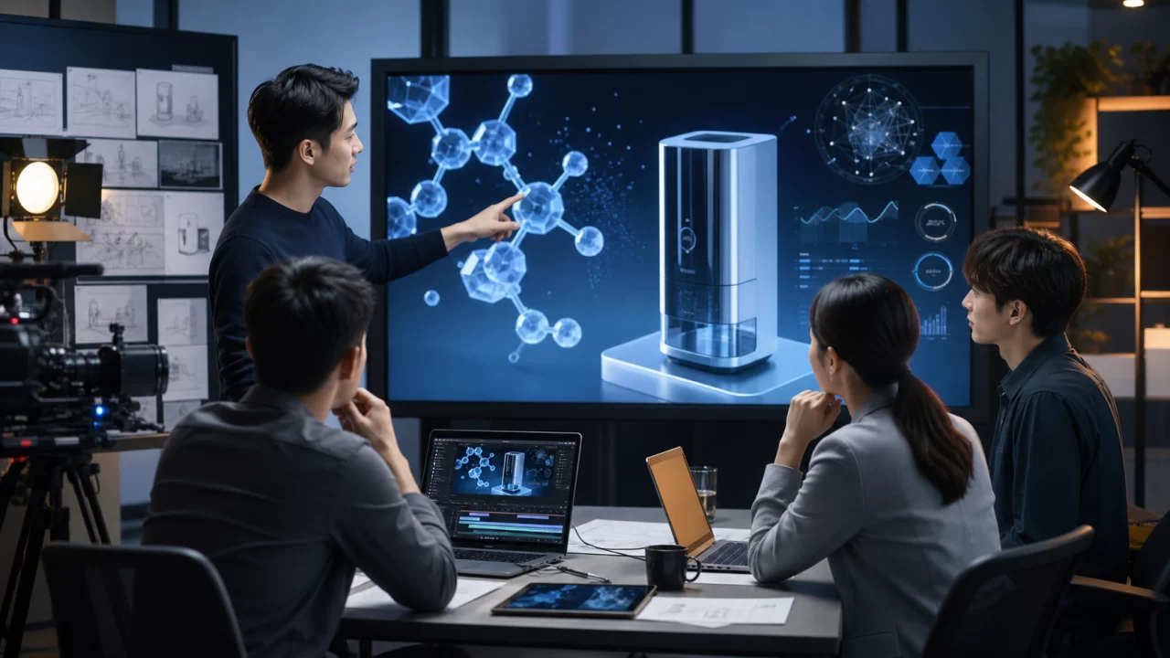 AI辅助科普视频制作场景图